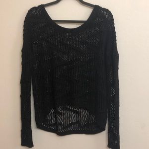 Loose Knit Black Sweater